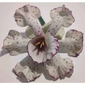 Ceramic Lily Flower Nuova Capodimonte Made In Italy